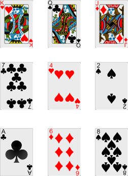 Breakout Chain testnet wallet displaying 15 NFT playing cards arranged in a hand